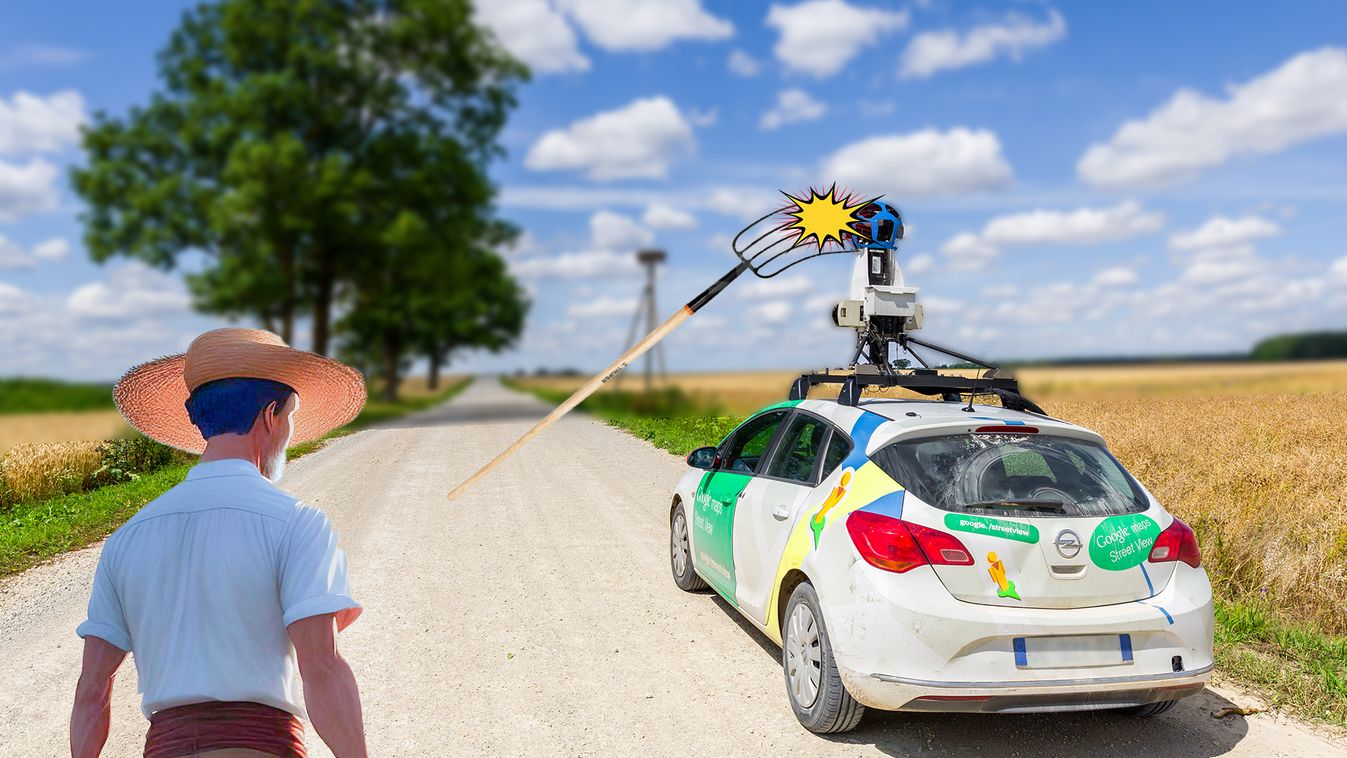 Vasvillájával gyepálta a google autóját az őszödi Aquaman