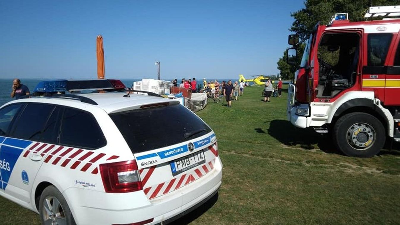 Lezuhant egy rendőrségi helikopter a Balatonnál