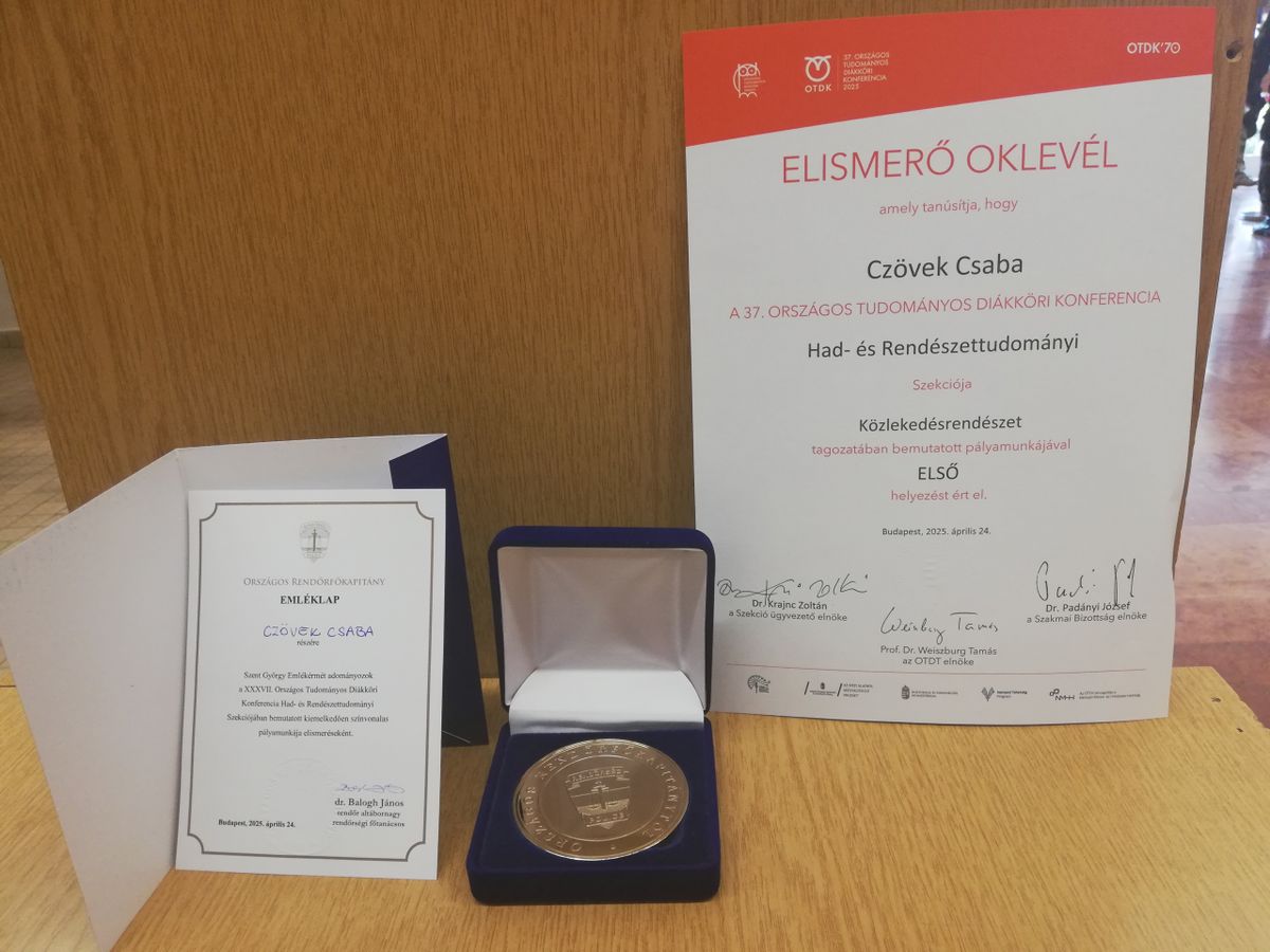 Jogi pályamunkával nyert a rendőr