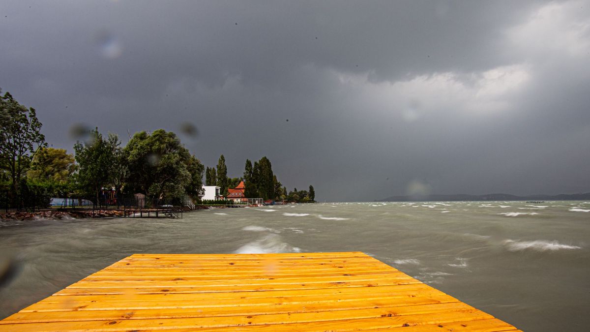 balaton, viharjelzés, időjárás, vihar, szél
