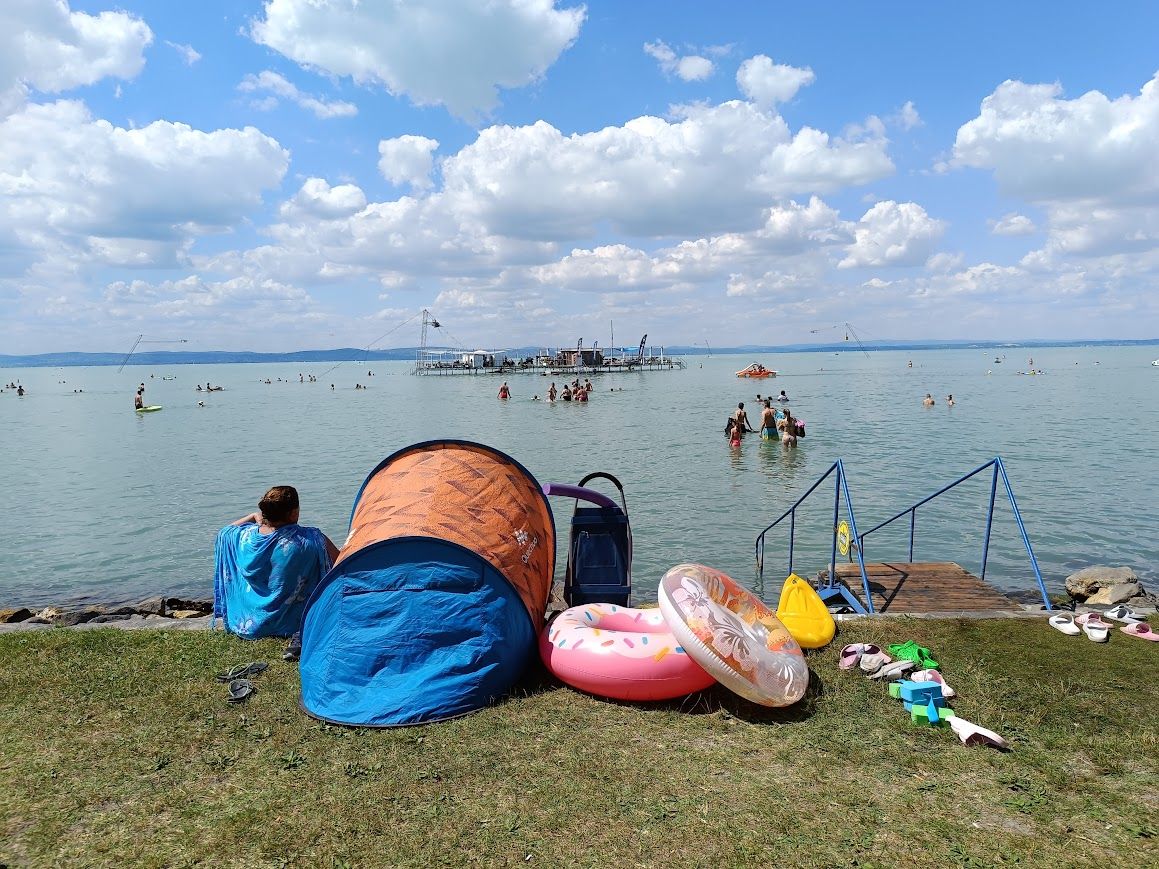 Időjárás, Balaton, Siófok, strand