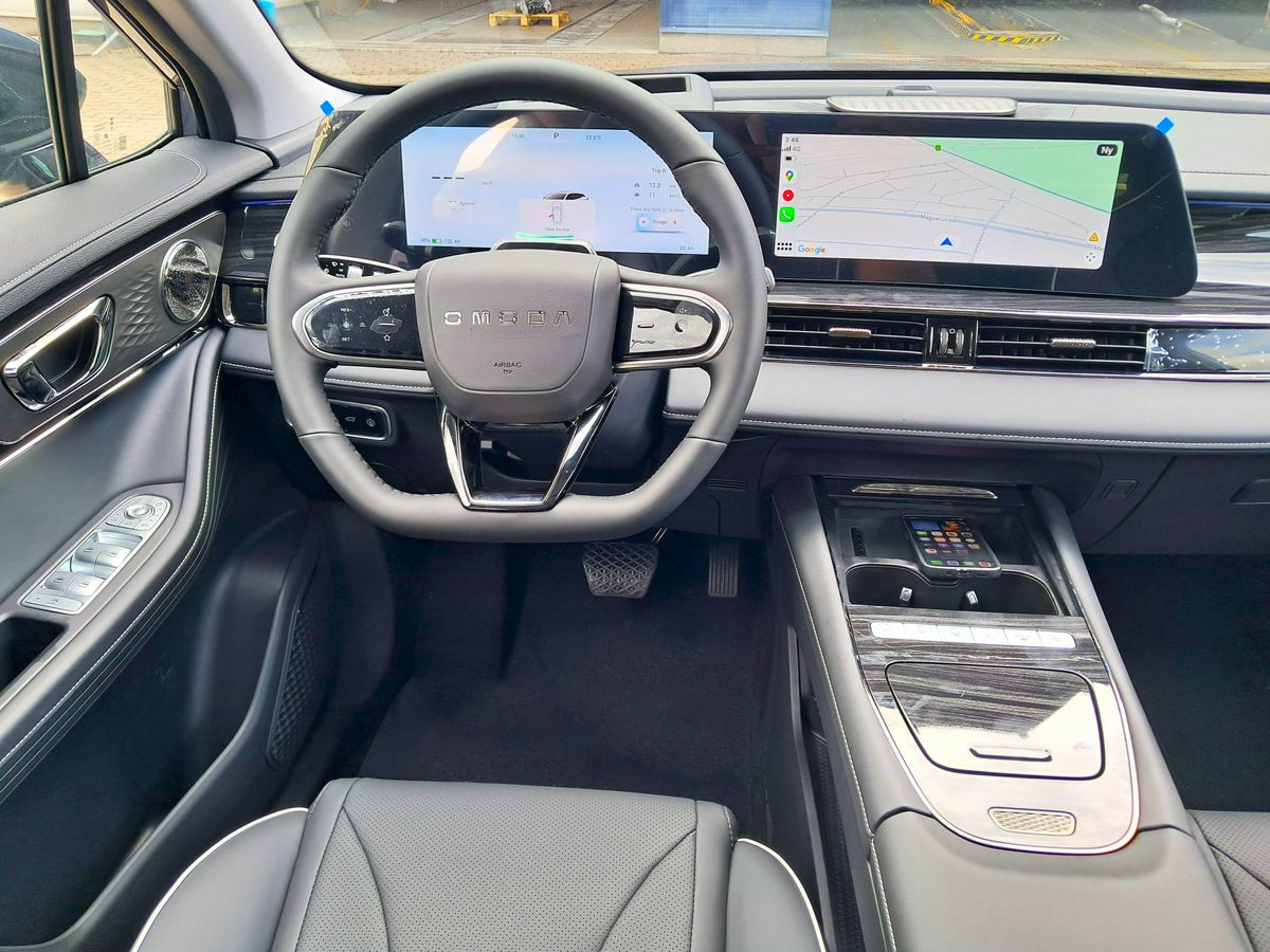 omoda gyártmányú elektromos autó beltere