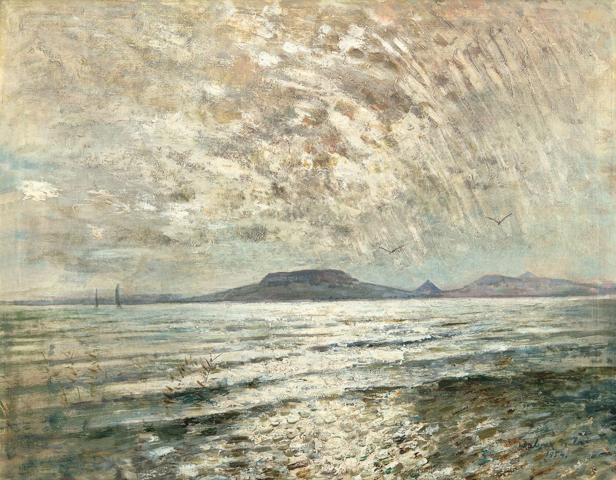 Halvax Gyula festmény a Balatonról