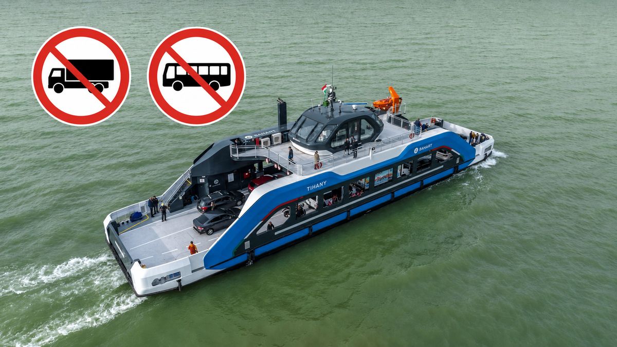 Az alacsony vízállás miatt teherautó és busz nem kompozhat