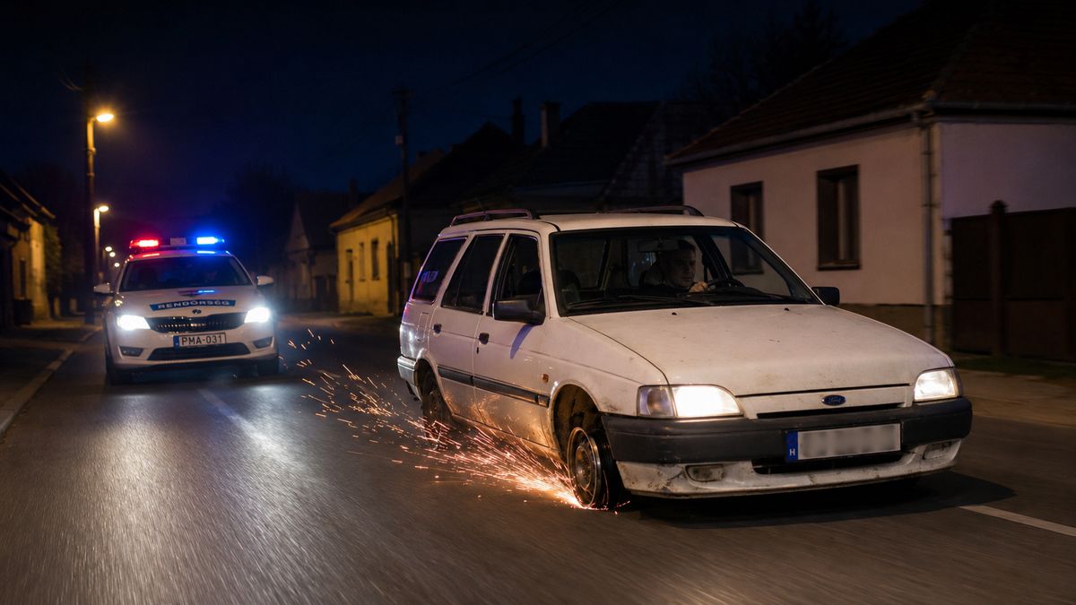 Szikrázó felnivel menekült a rendőrök elől a bemindenezett sofőr a lélekvesztővel