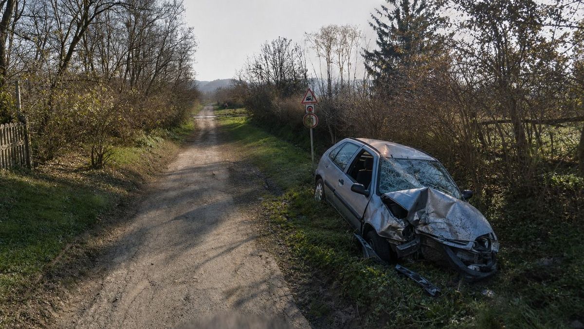 Menekült a rendőrök elől, majd átmászott az utasülésre, így fának is csapódott