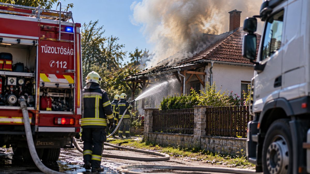 Kamionsofőr vette észre a kálmáncsai háztüzet, a navigáció tévesen vitte a Rákóczi utcába