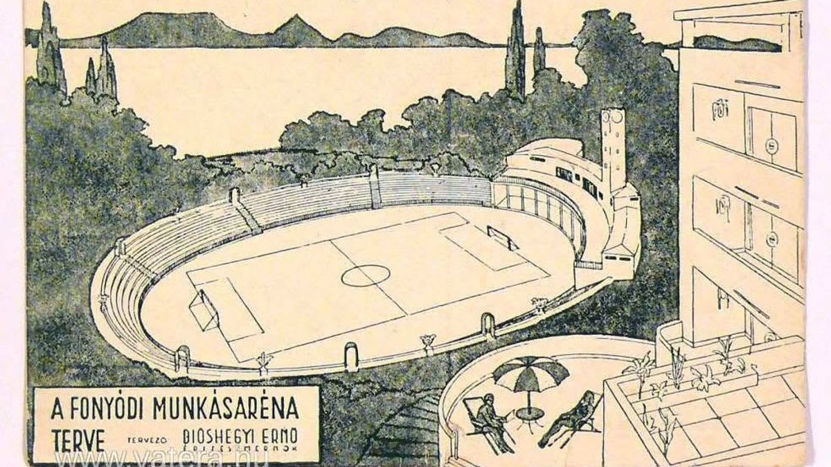 Stadiont álmodtak hegyoldalba Fonyódon – így született és tűnt el a Munkásaréna nagy terve