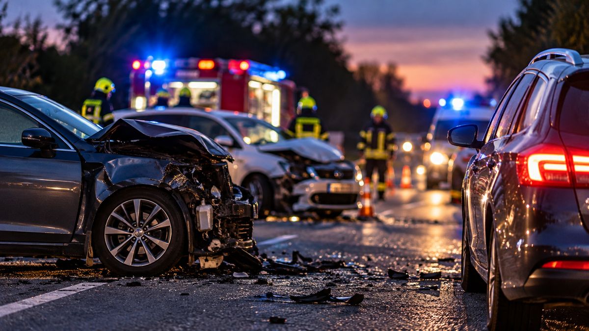 Három autó ütközött a 66-os főúton Szentbalázsnál